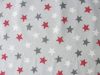 červenošedé hvězdy,100% bavlna,š.150 cm